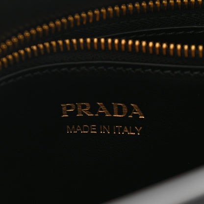 Prada Saffiano Cuir Calfskin Medium Monochrome Top Handle Tote Black 6 of 11