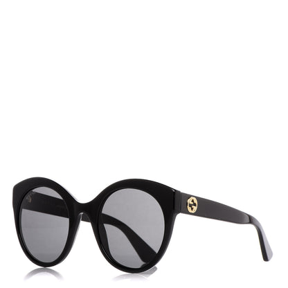 Gucci Round GG Sunglasses GG0028S Black 1 of 6