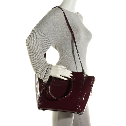 Valentino Garavani Patent Rockstud Double Handle Tote Rubin 10 of 16