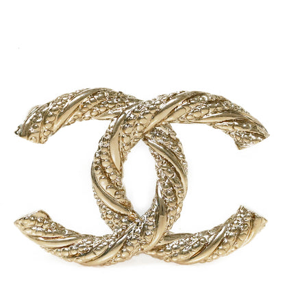 Chanel Twisted CC Brooch Light Gold 1 of 3