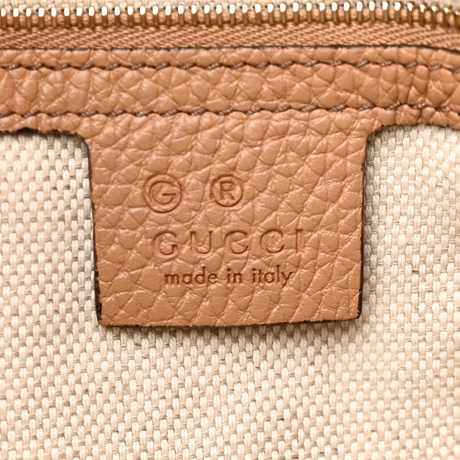 Gucci Pebbled Calfskin Large Soho Hobo Camelia 6 of 10