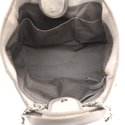 Chanel Canvas Large Deauville Tote Grey 4 of 13