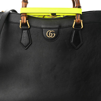 Gucci Calfskin Medium Diana Tote Bag Black Yellow Fluo 8 of 11