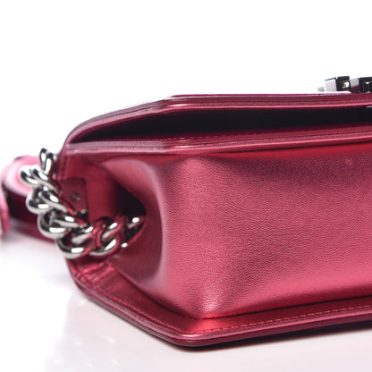Chanel Metallic Patent Calfskin Quilted Small Boy Flap Pink 8 of 9