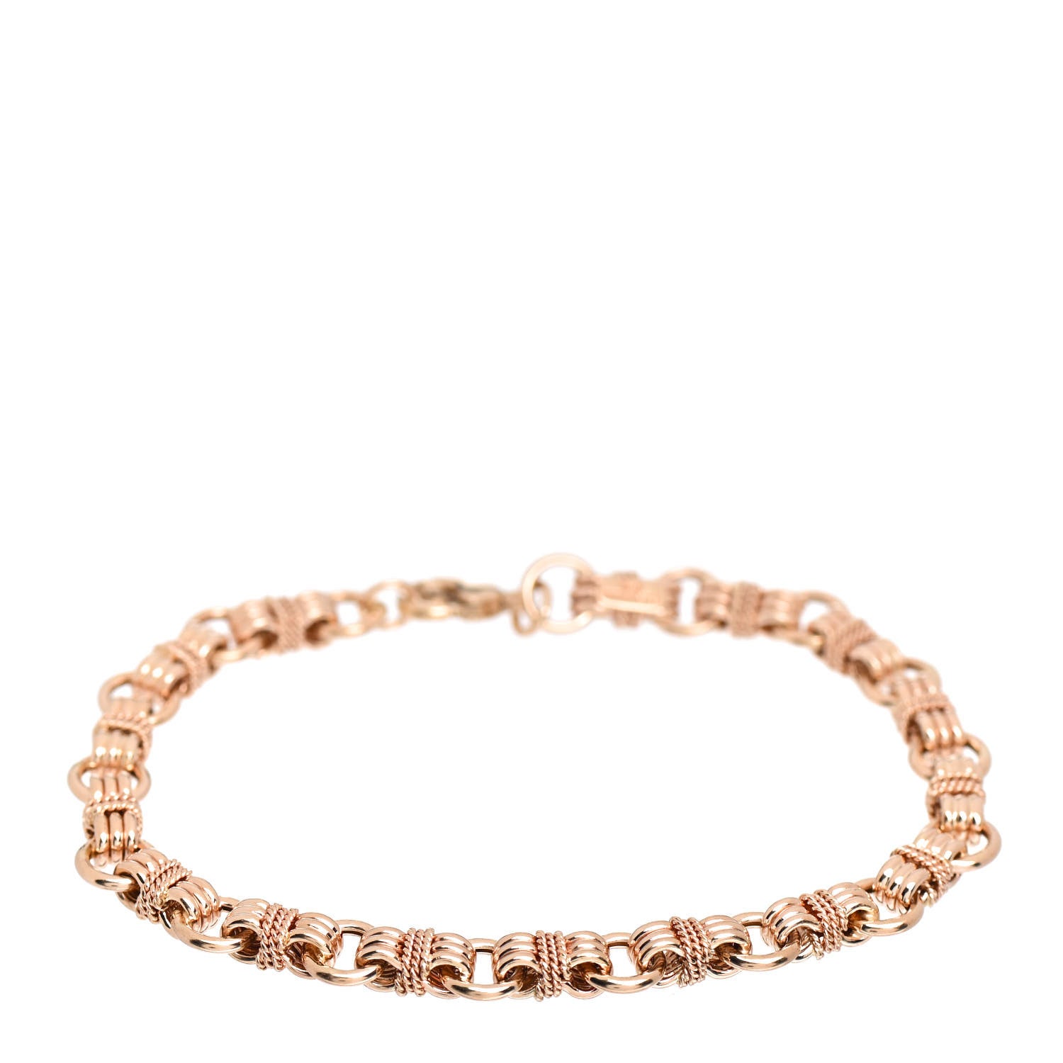 Tiffany 14K Rose Gold Round Link Bracelet 1 of 4