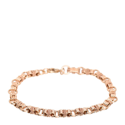 Tiffany 14K Rose Gold Round Link Bracelet 1 of 4