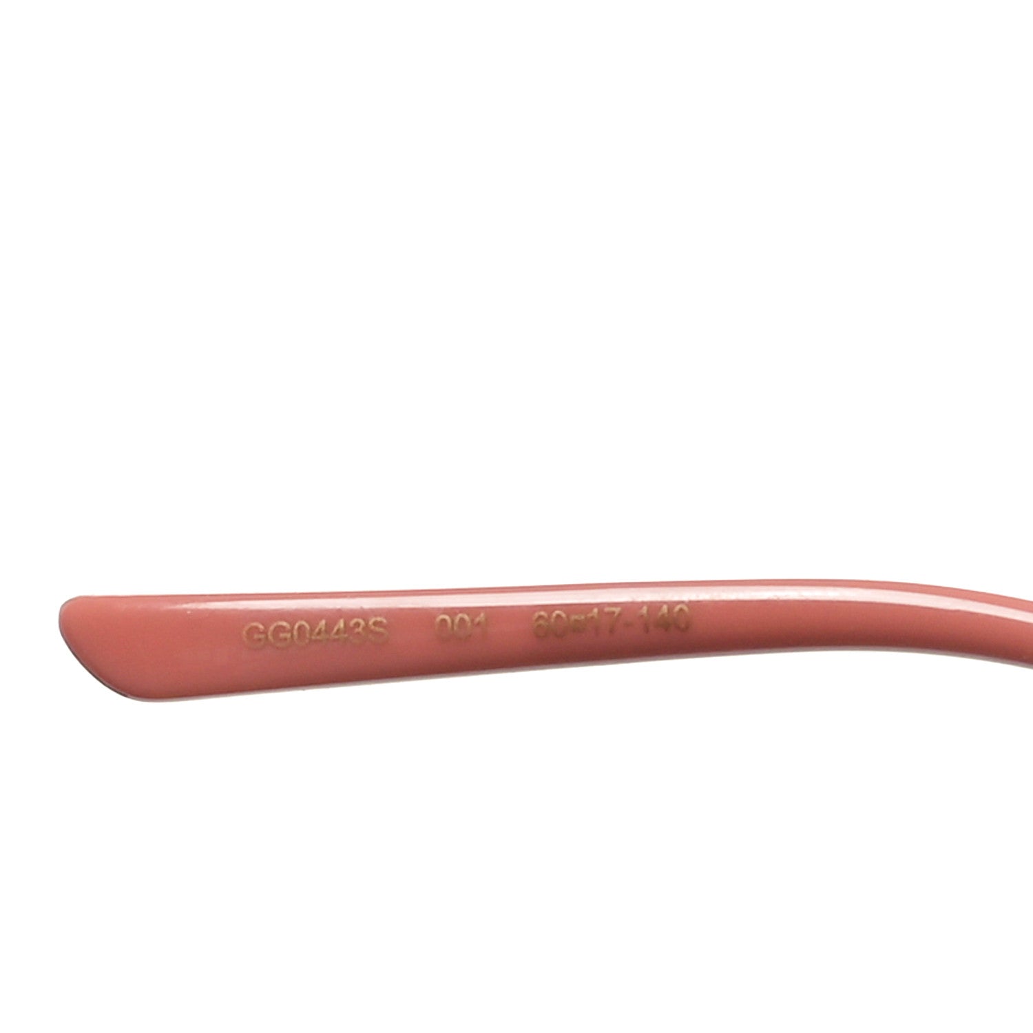 Gucci Metal Square Frame Sunglasses GG0443S Gold Pink 5 of 8
