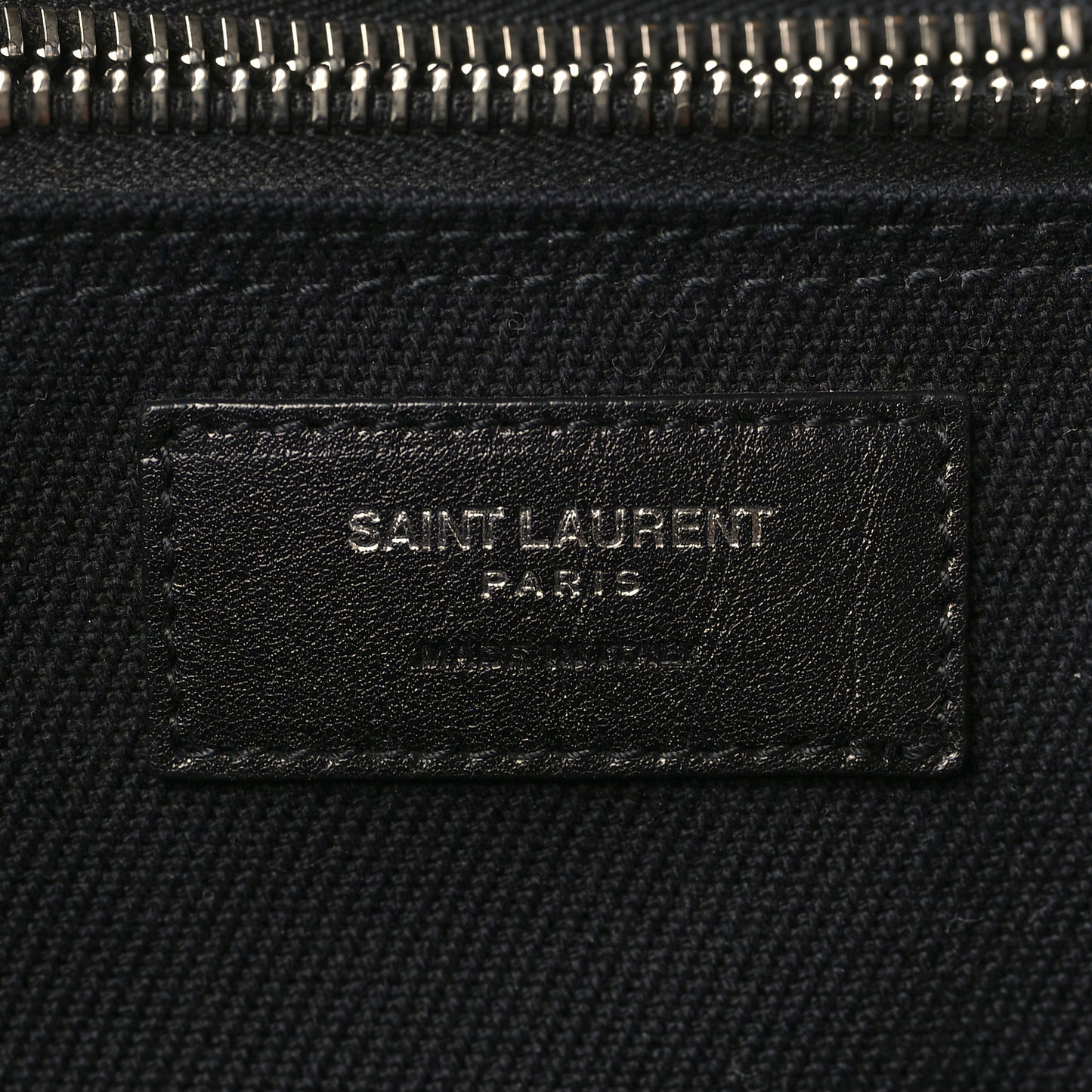 Linen Calfskin Rive Gauche Tote Black