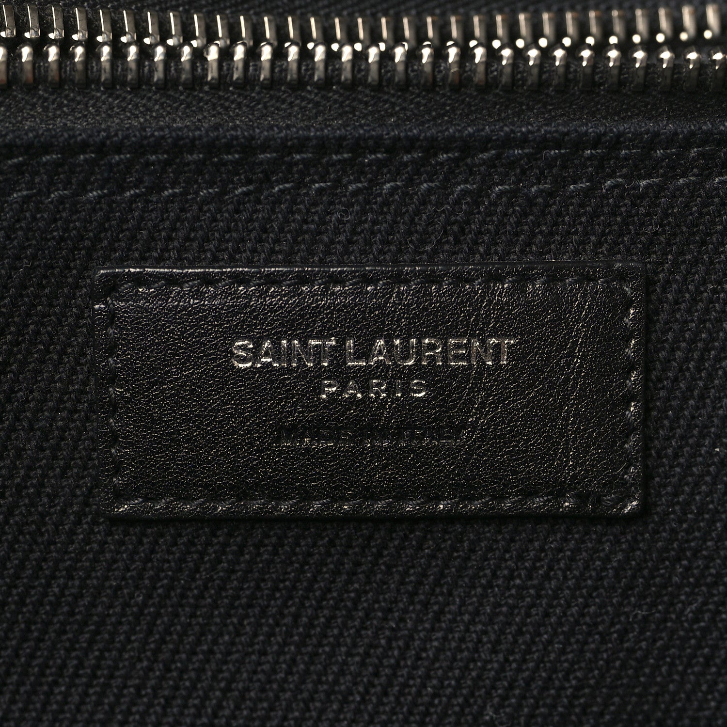 Saint Laurent Linen Calfskin Rive Gauche Tote Black 6 of 10