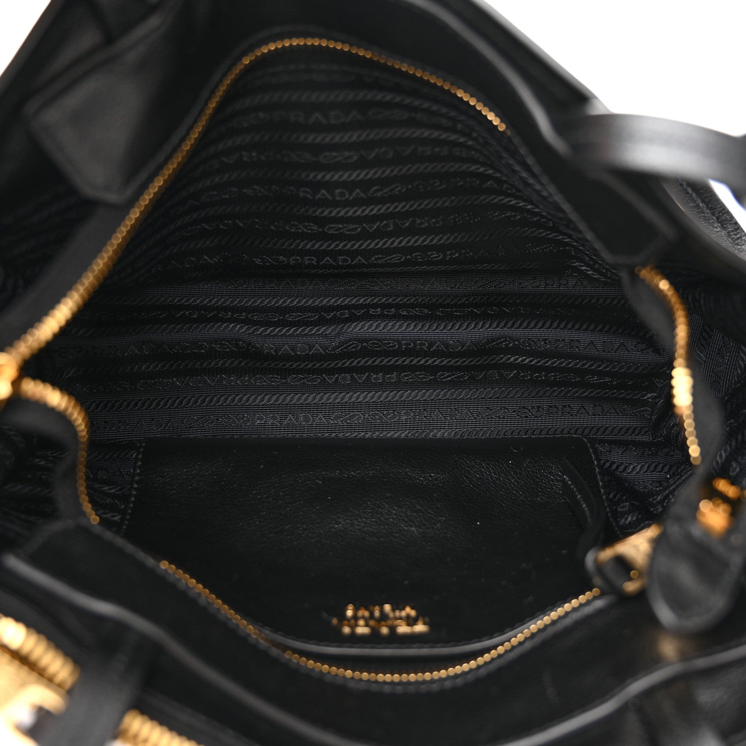 Prada Glace Calfskin Tote Black 5 of 9