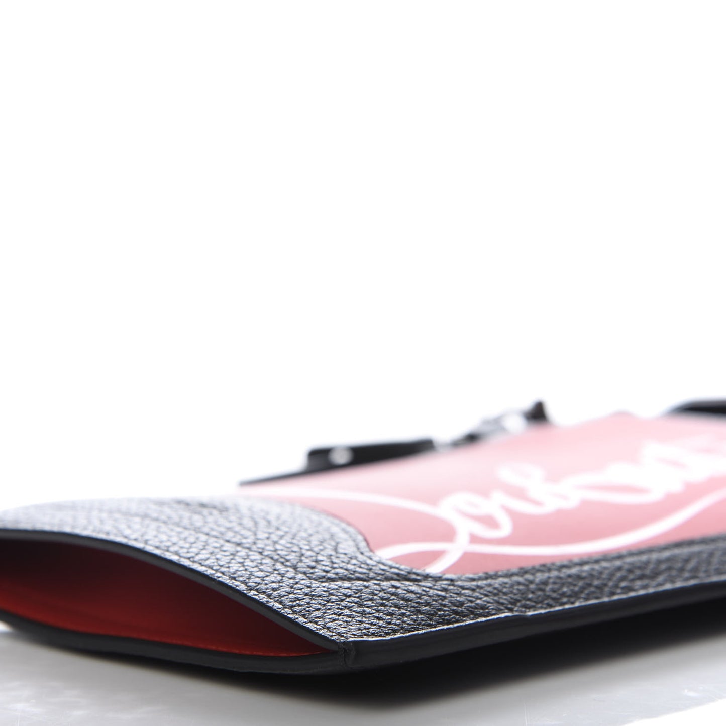 Calfskin Gomme Loubilab Batt Clutch Loubi Black