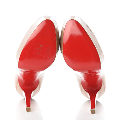 Christian Louboutin Patent Bianca 140 Pumps 37 Nude 5 of 8