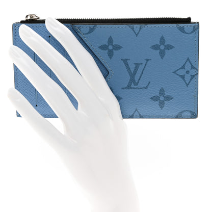 Louis Vuitton Monogram Taiga Coin Card Holder Denim 2 of 6