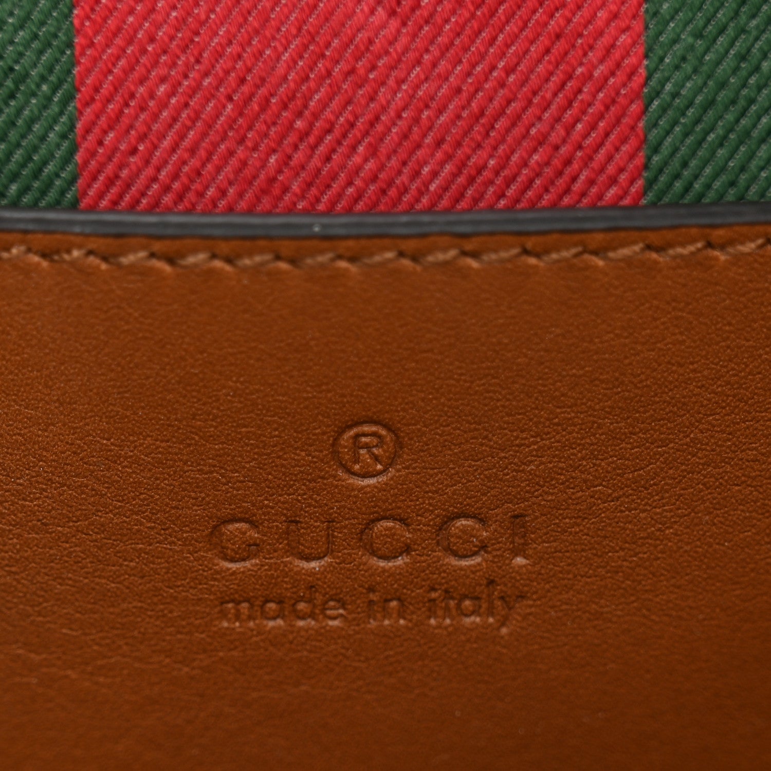 Gucci GG Supreme Monogram Textured Calfskin Emblem Mini Shoulder Bag Beige Dark Brown 6 of 11