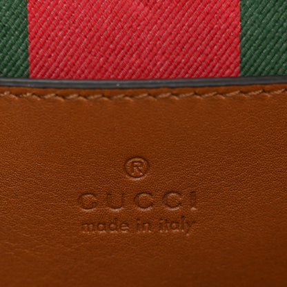 Gucci GG Supreme Monogram Textured Calfskin Emblem Mini Shoulder Bag Beige Dark Brown 6 of 11