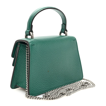 Gucci Dollar Calfskin Crystal Mini Dionysus Top Handle Bag Emerald 3 of 10