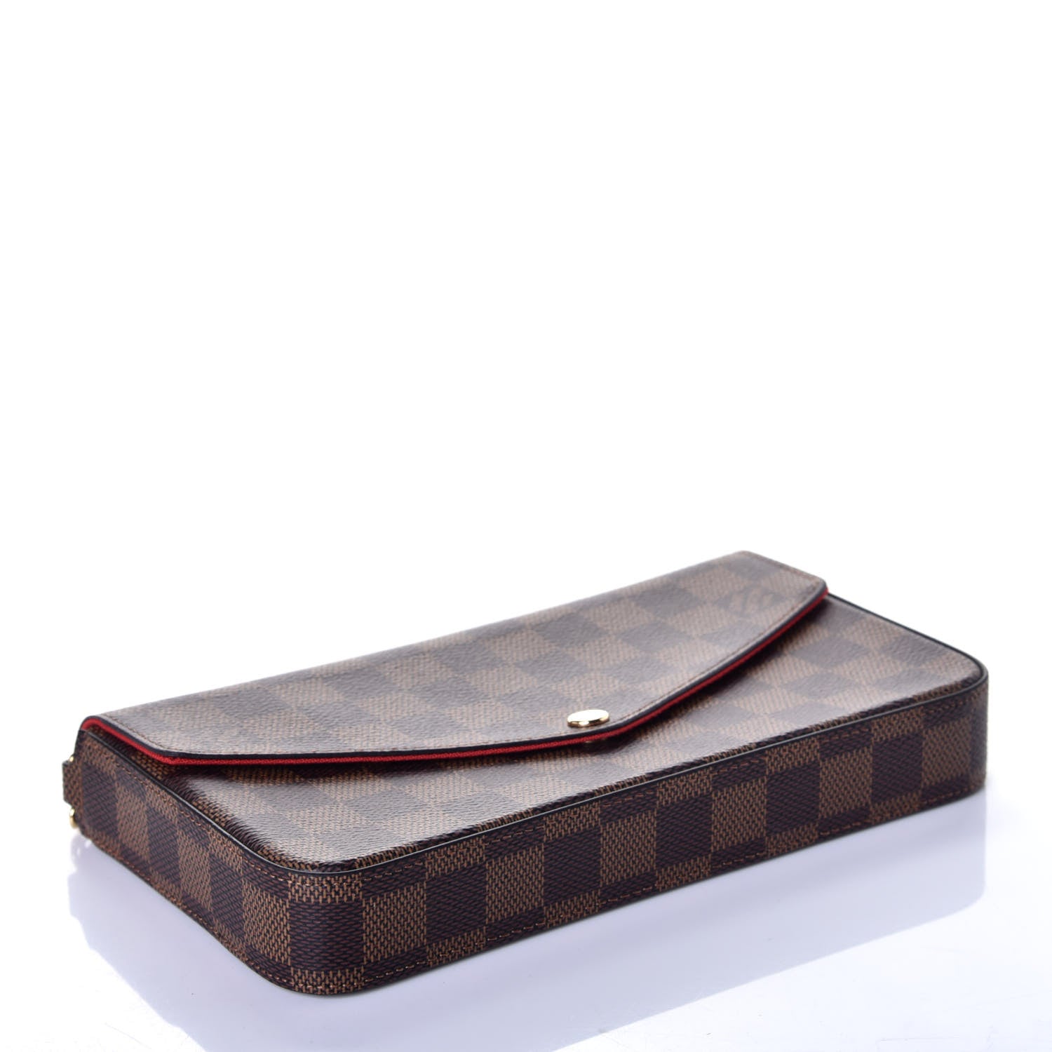 Louis Vuitton Damier Ebene Pochette Felicie Chain Wallet 5 of 11