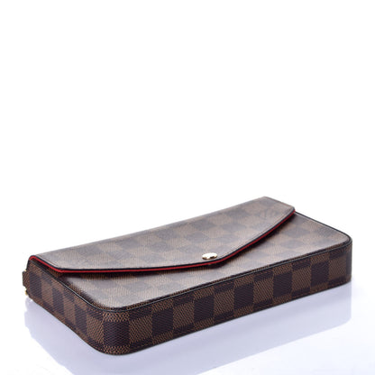 Louis Vuitton Damier Ebene Pochette Felicie Chain Wallet 5 of 11