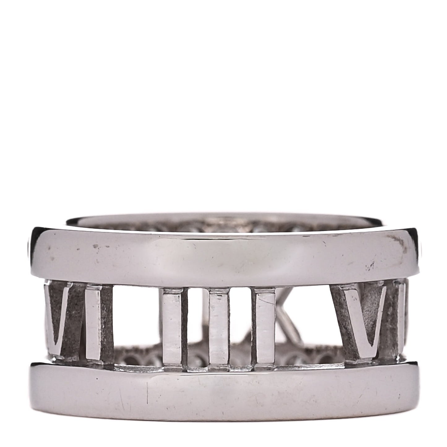 18K White Gold Diamond Wide Atlas Open Ring 50 5.5