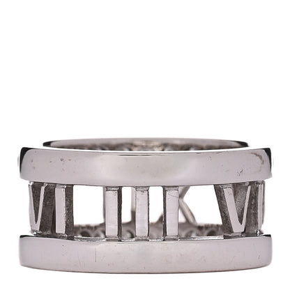 Tiffany 18K White Gold Diamond Wide Atlas Open Ring 50 5.5 3 of 5
