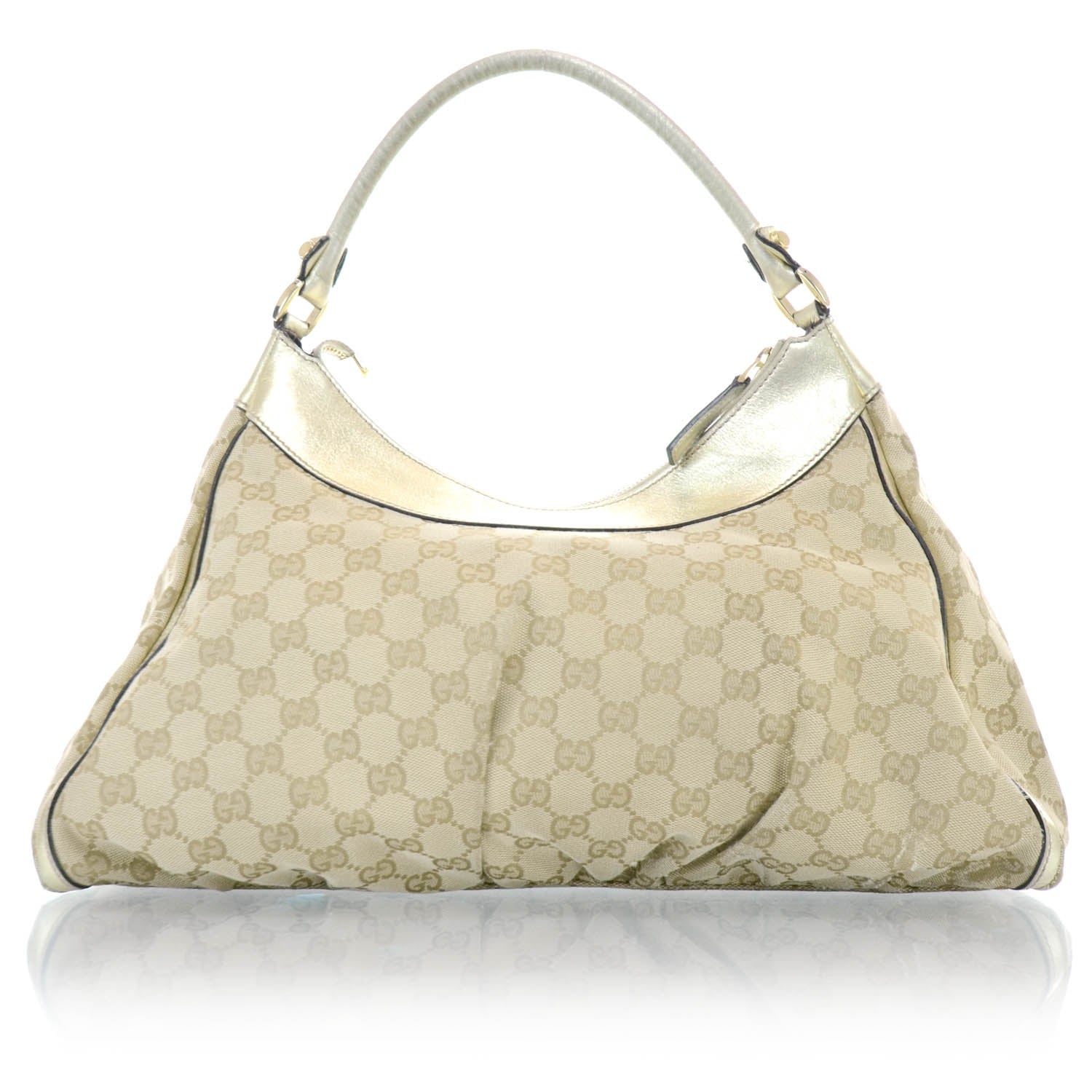 Gucci Monogram D Gold Hobo Metallic 3 of 14