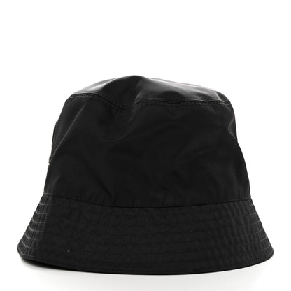 Prada Re-Nylon Saffiano Metal Triangle Logo Mens Bucket Hat L Black 5 of 8