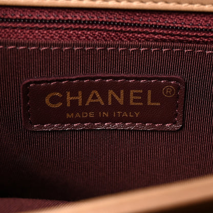 Chanel Shiny Lambskin Quilted Around The Corner Flap Beige 6 of 10