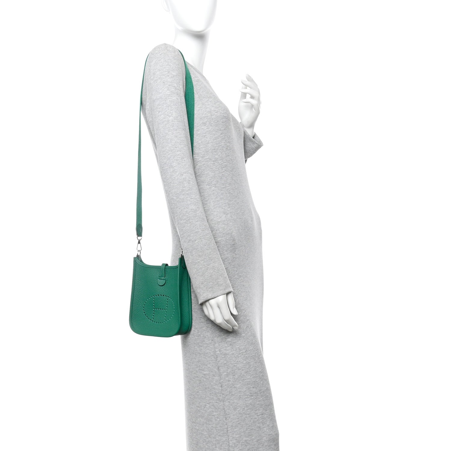 Hermes Taurillon Clemence Evelyne TPM Vert Vertigo 2 of 11