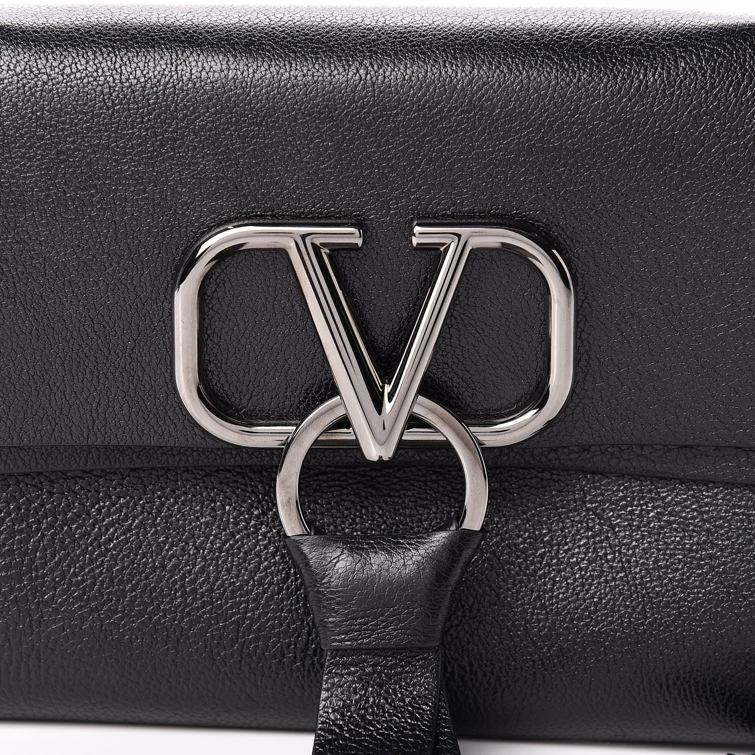 Valentino Garavani Calfskin Small VRing Crossbody Bag Black 11 of 11