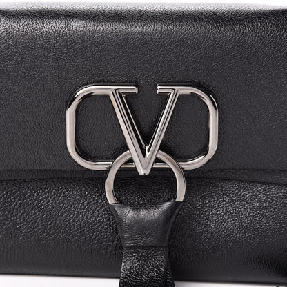 Valentino Garavani Calfskin Small VRing Crossbody Bag Black 11 of 11
