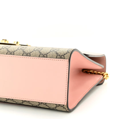 Gucci GG Supreme Monogram Calfskin Medium Padlock Shoulder Bag Beige Perfect Pink 10 of 10