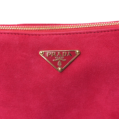 Prada Suede Box Shoulder Bag Peonia 11 of 12