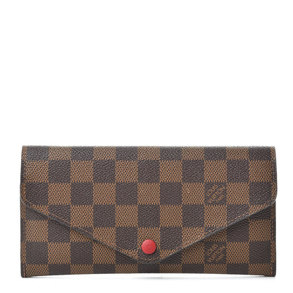 Louis Vuitton Damier Ebene Josephine Wallet Red 1 of 9