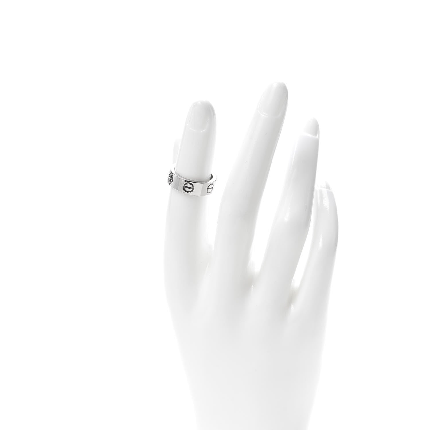 Cartier 18K White Gold 5.5mm LOVE Ring 48 4.5 2 of 4