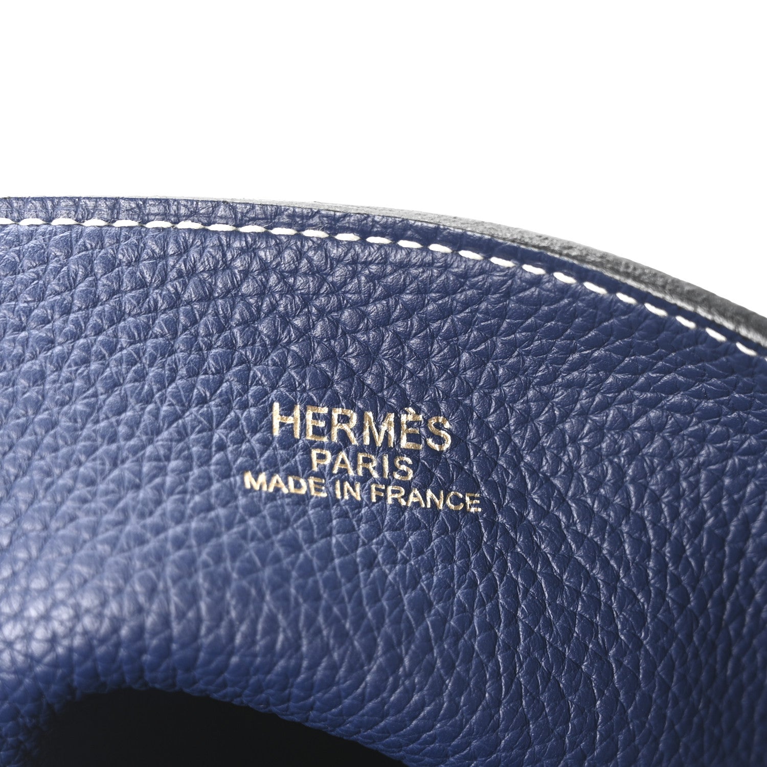 Hermes Taurillon Clemence Double Sens 45 Reversible Tote Bleu Izmir Bleu Saphir 6 of 15