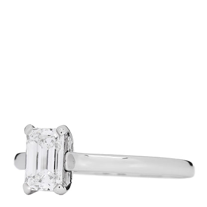 Tiffany Platinum Diamond 1.01ct Emerald Cut Solitaire Engagement Ring 56 7.75 3 of 7