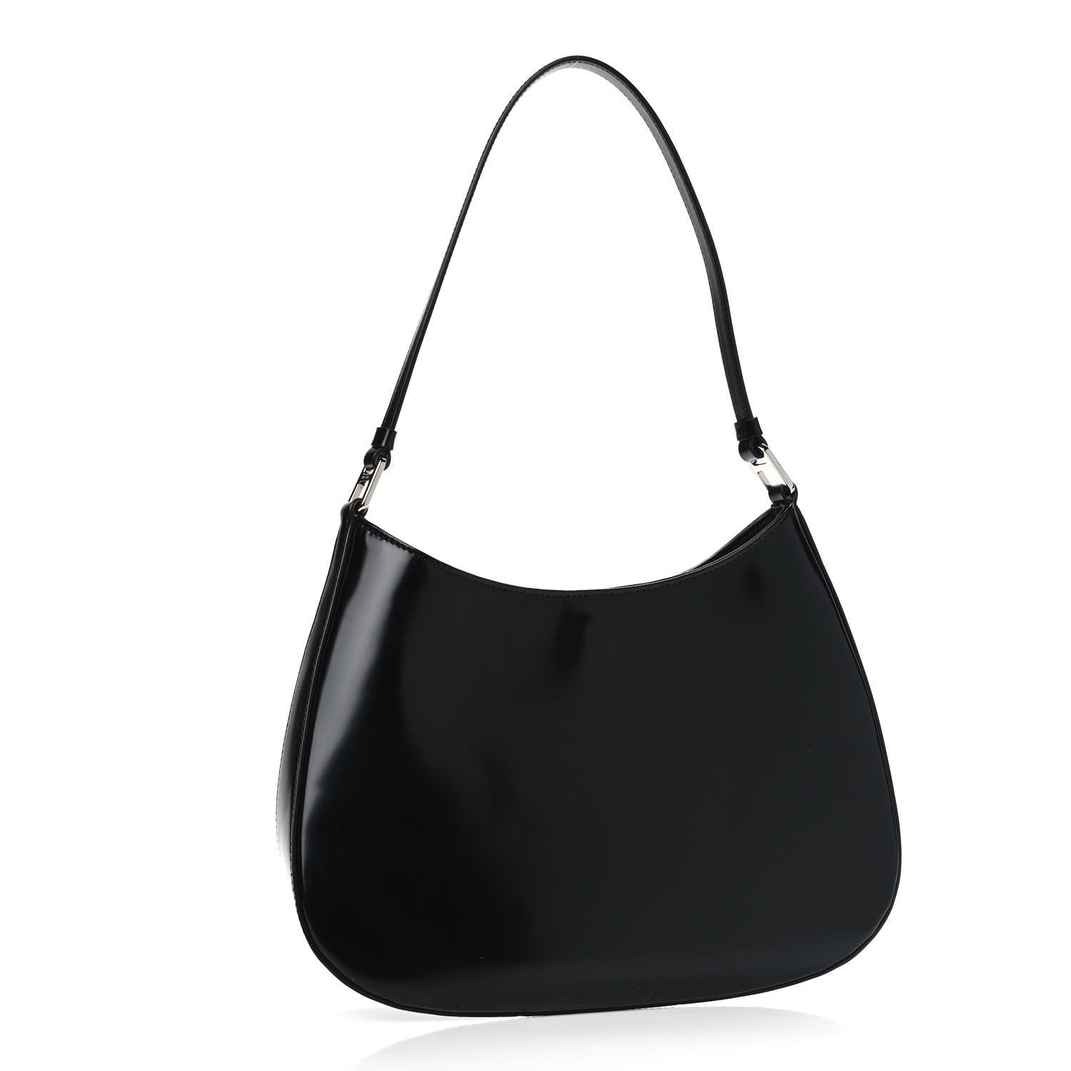 Prada Spazzolato Cleo Shoulder Bag Black 2 of 7