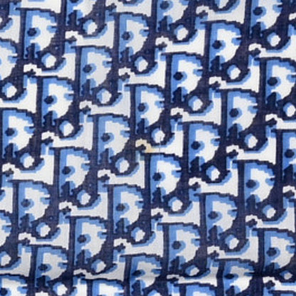 Christian Dior Cotton Oblique Scarf Blue 8 of 8