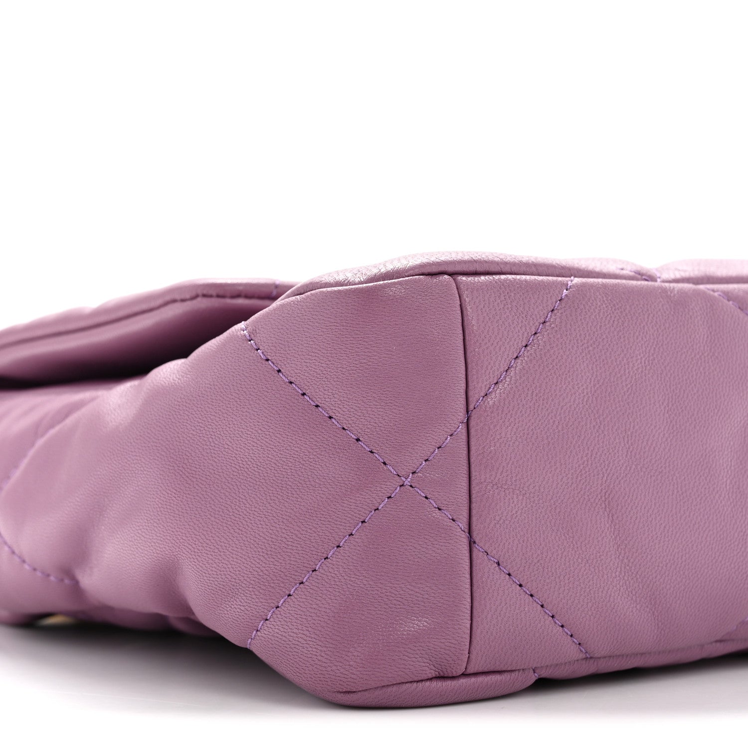 Chanel Goatskin Quilted Medium Chanel 19 Flap Purple 9 of 13