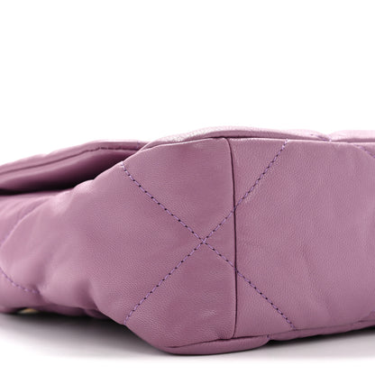 Chanel Goatskin Quilted Medium Chanel 19 Flap Purple 9 of 13