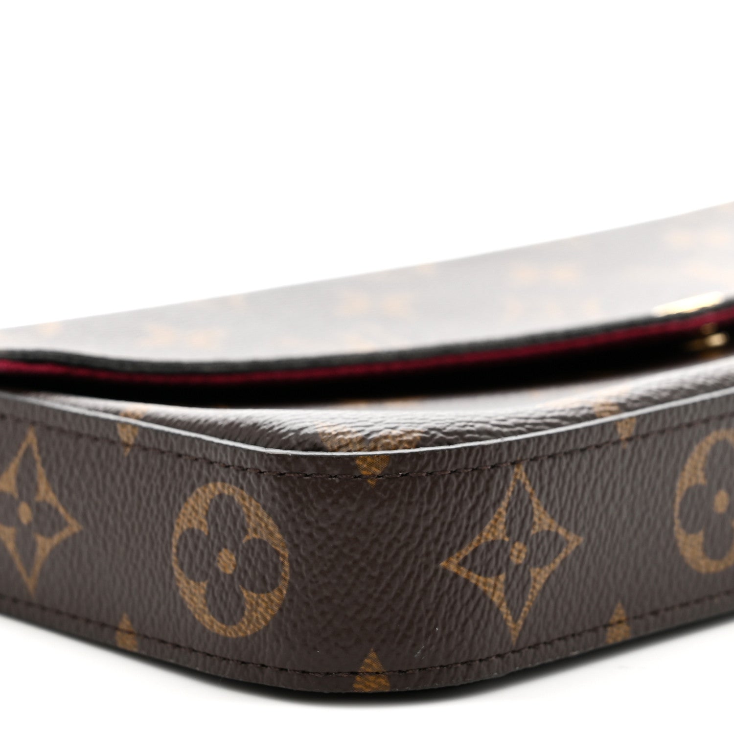 Louis Vuitton Monogram Pochette Felicie Chain Wallet Fuchsia 10 of 13