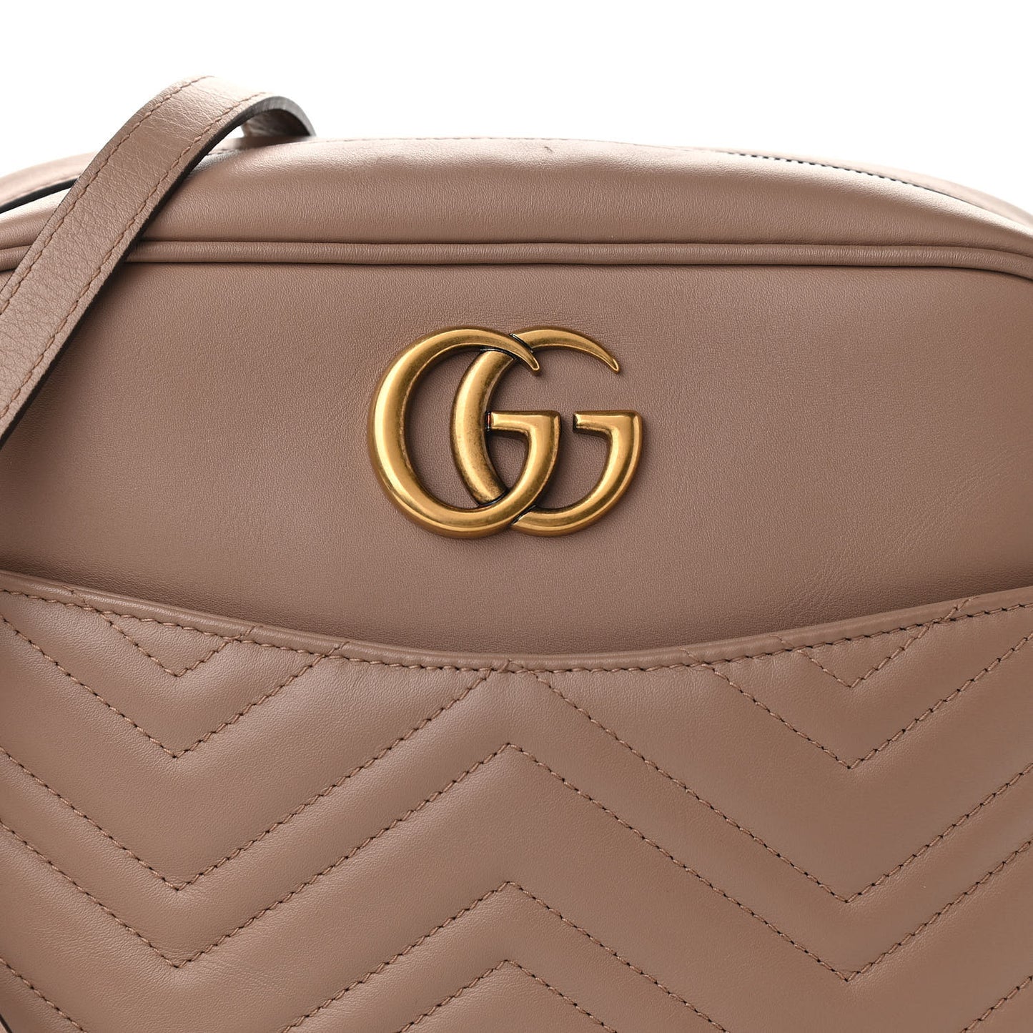 Calfskin Matelasse Medium GG Marmont Chain Shoulder Bag Porcelain Rose