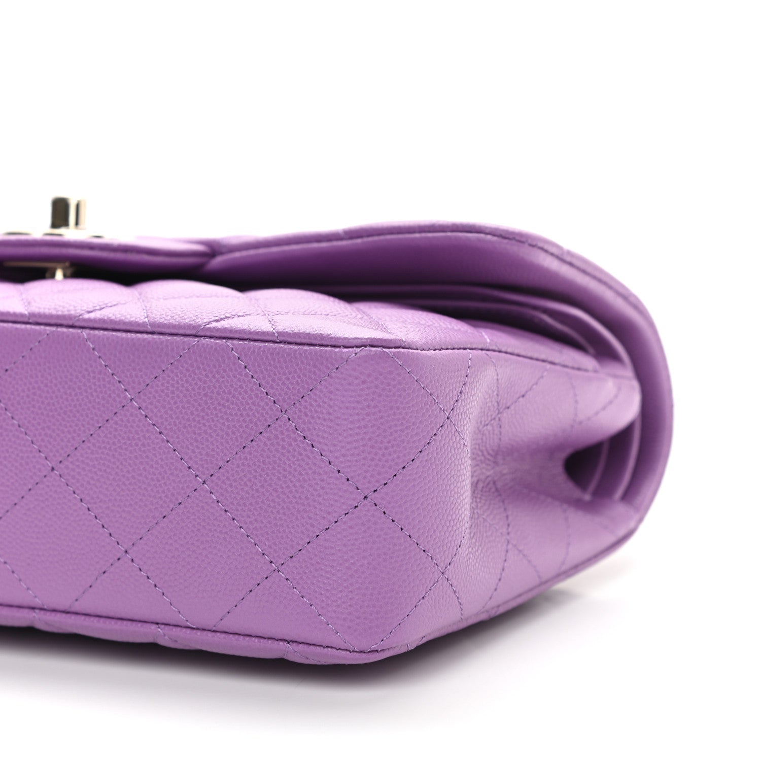 Chanel Caviar Quilted Small Double Flap Purple 10 of 11