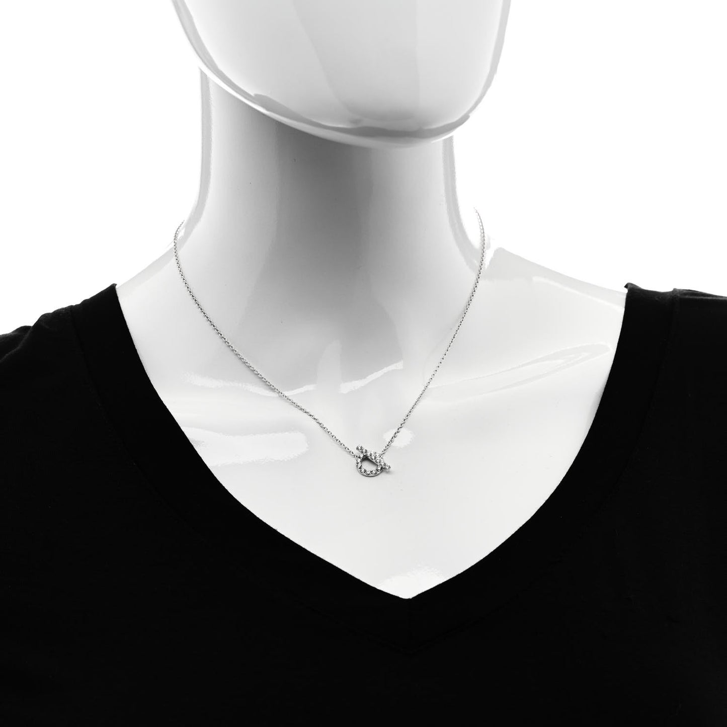 18K White Gold Diamond Finesse Pendant Necklace