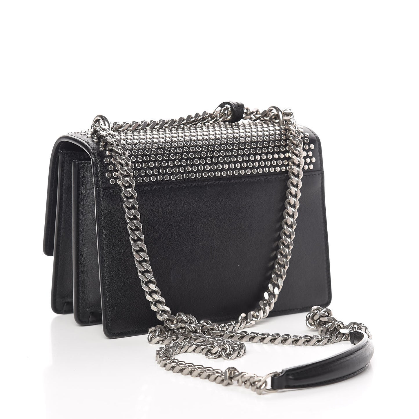 Calfskin Studded Small Monogram Sunset Black