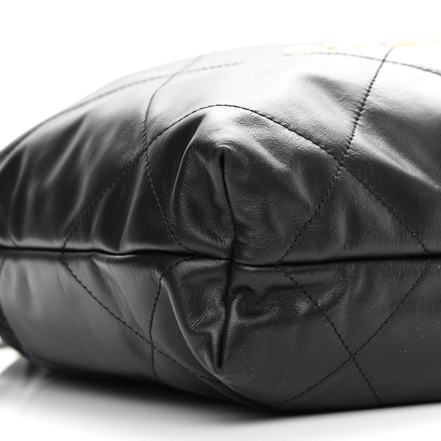 Calfskin Quilted Small Chanel 22 Black