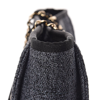 Chanel Woven Straw Raffia Mini Deauville Tote Black 14 of 16