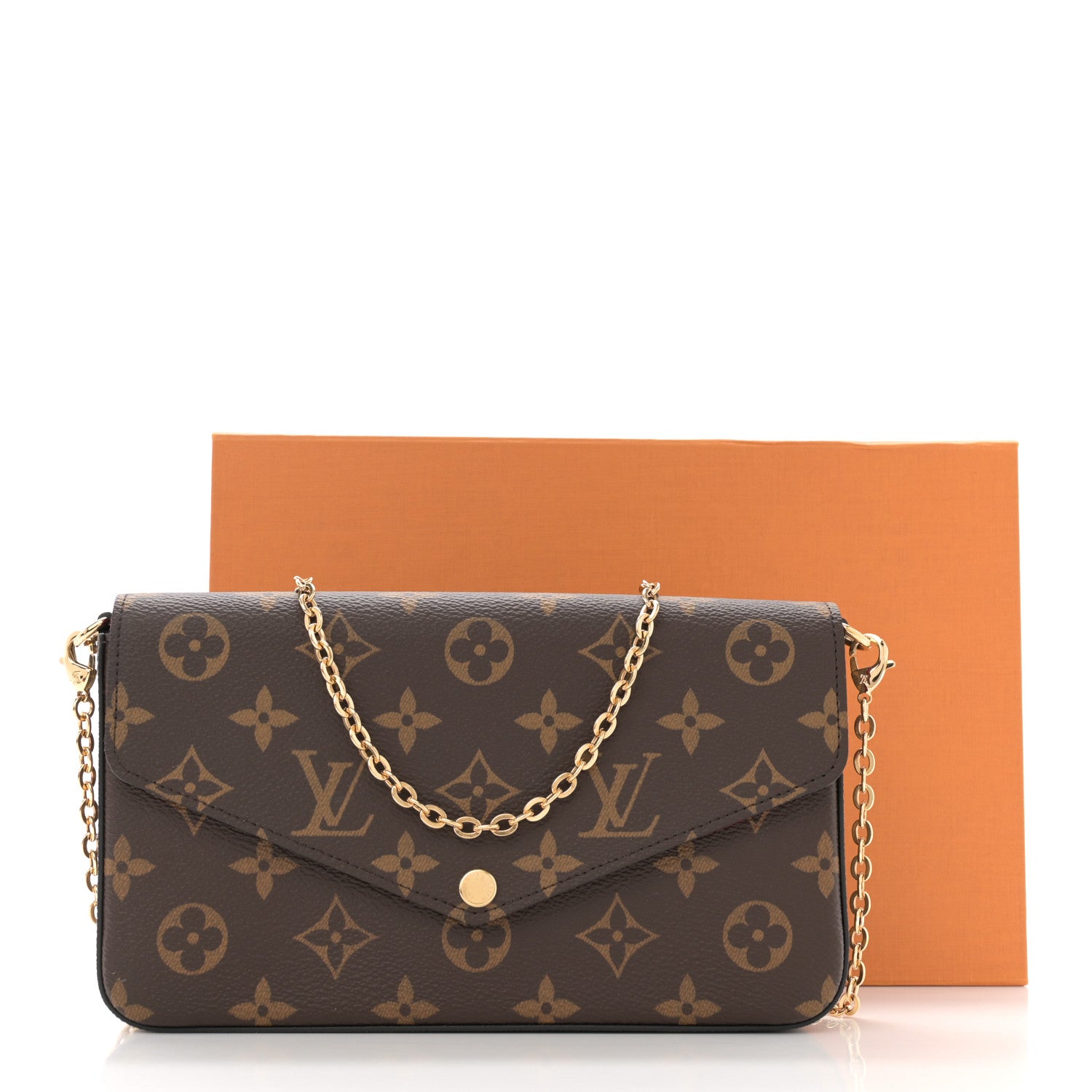 Louis Vuitton Monogram Pochette Felicie Chain Wallet Fuchsia 11 of 11