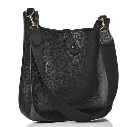 Hermes Taurillon Clemence Evelyne PM Black 3 of 10
