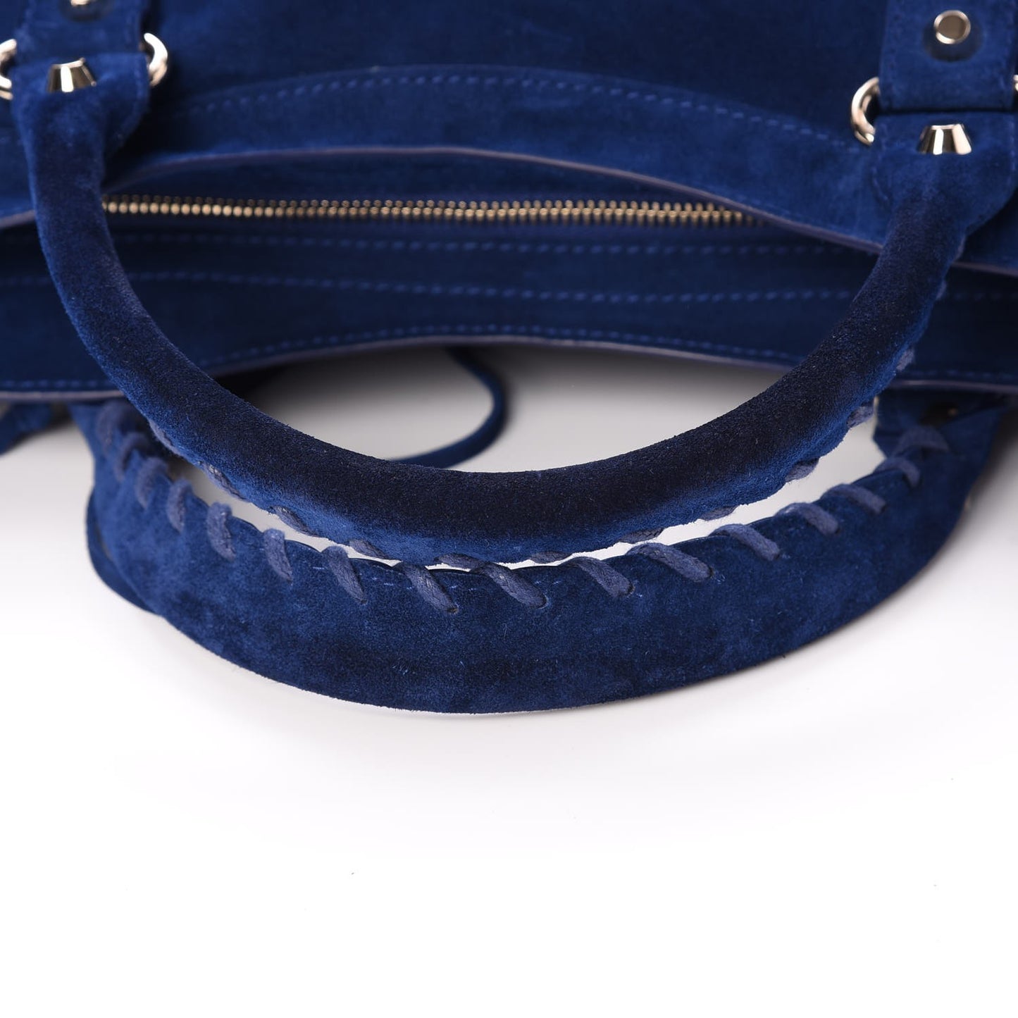 Baby Daim Suede Classic Gold Hardware City Bleu Pacifique